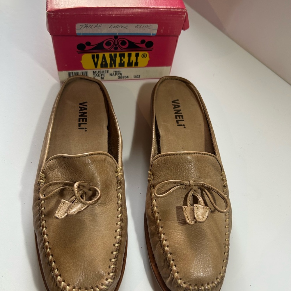 Vaneli Tan Loafers Slip-On Shoes